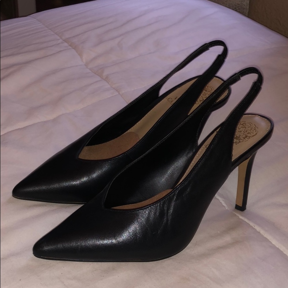 Black slingback heels